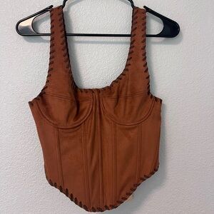 Meshki Audrey Suede Corset